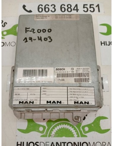 CENTRALITA MOTOR UCE MAN F 2000 19 XXX - 91232